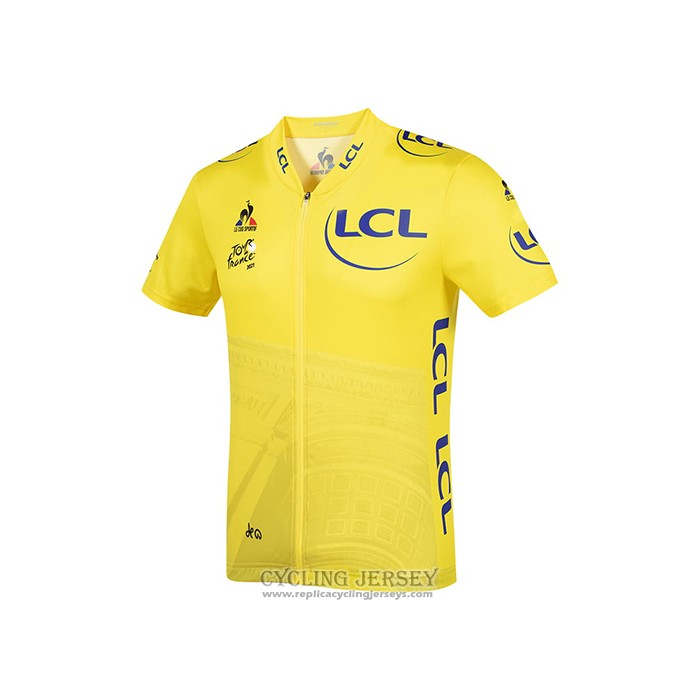 2021 Cycling Jersey Tour De France Yellow Short Sleeve And Bib Short